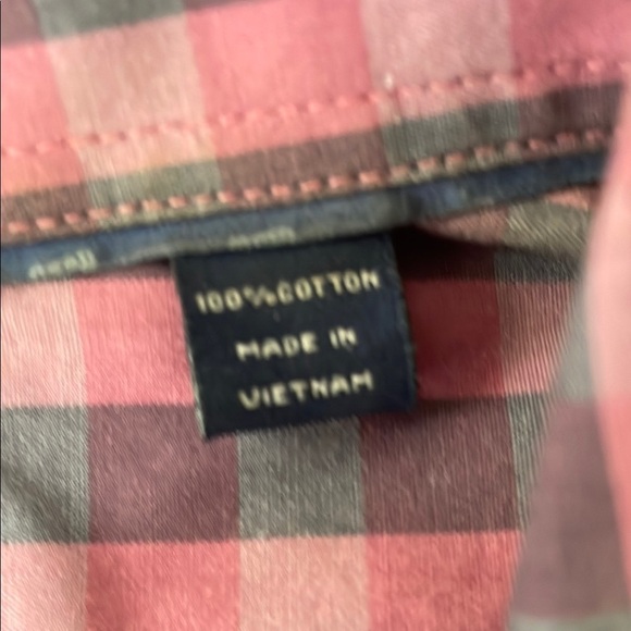 Russell Simmons Pink and Blue Casual Button Down Shirt - Picture 6 of 9